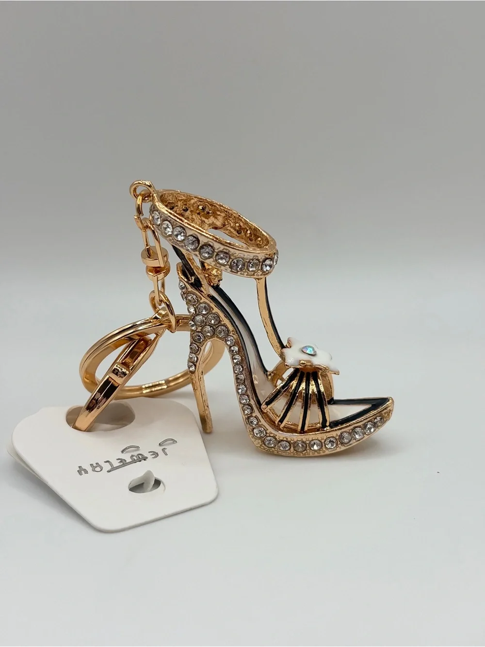 Bling Gold Crystal High Heel Keychain/Bag Charm